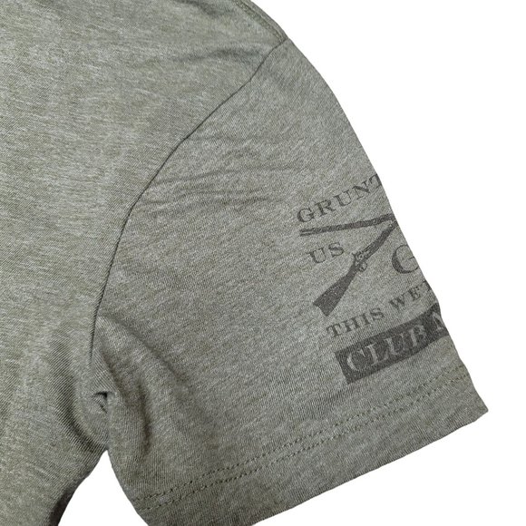 Grunt dont tread on me green grey tee shirt size medium - Picture 6 of 6